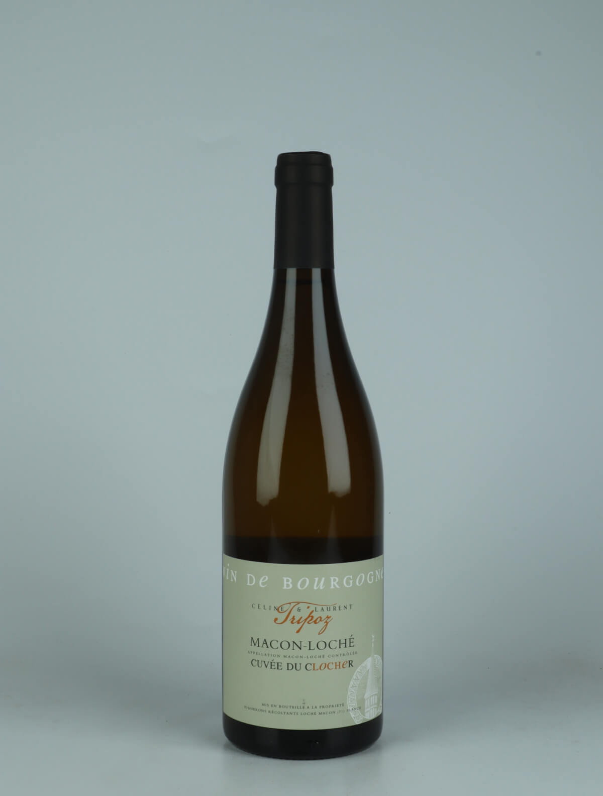 A bottle 2022 Mâcon-Loché - Cuvée du Clocher White wine from Céline &amp; Laurent Tripoz, Burgundy in France