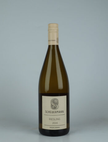 A bottle 2024 Riesling Trocken Liter White wine from Weingut Scheuermann, Pfalz in Germany