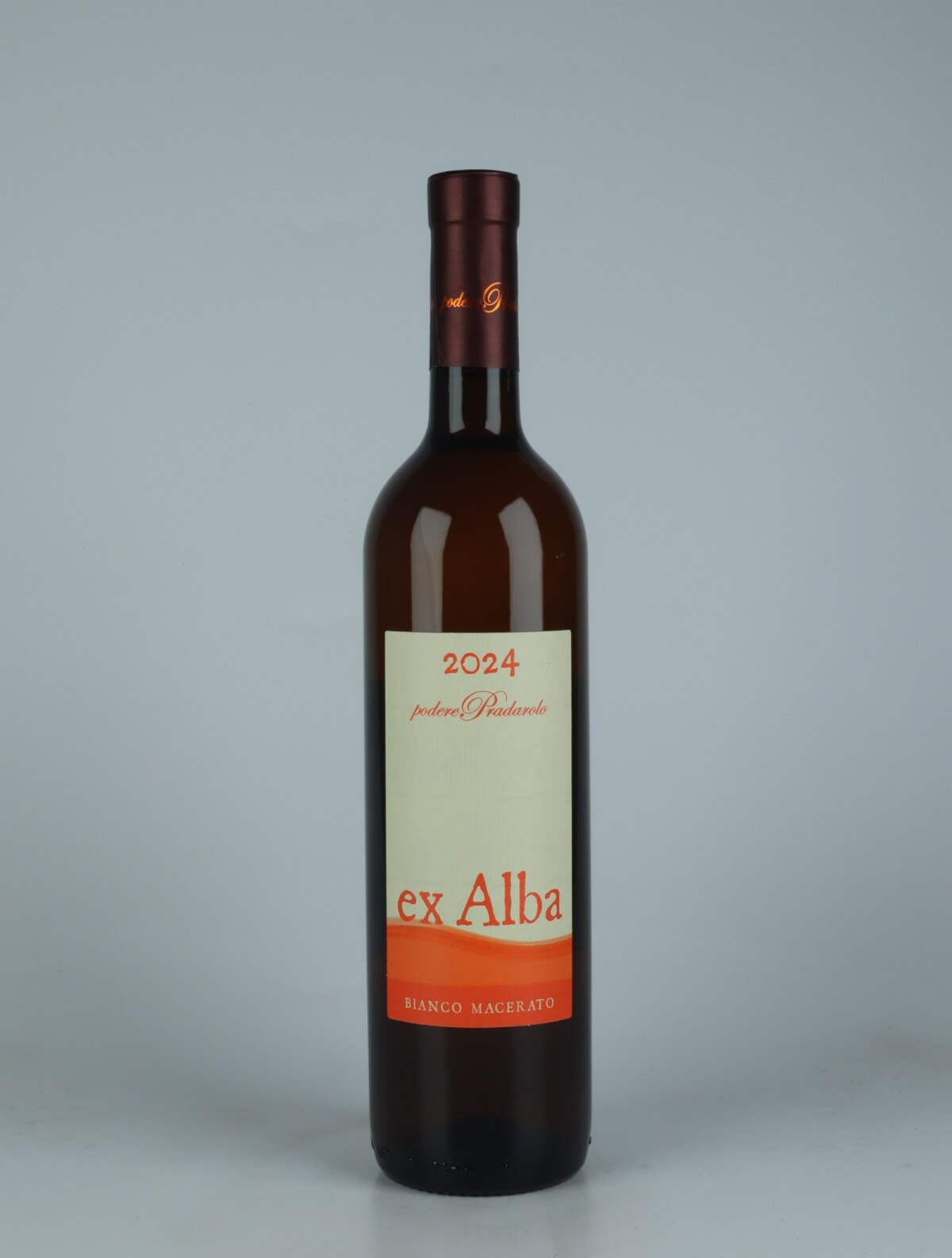 A bottle 2024 Ex Alba Orange wine from Podere Pradarolo, Emilia-Romagna in Italy