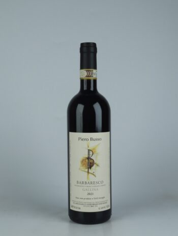 A bottle 2021 Barbaresco Gallina Red wine from Piero Busso, Piedmont in Italy