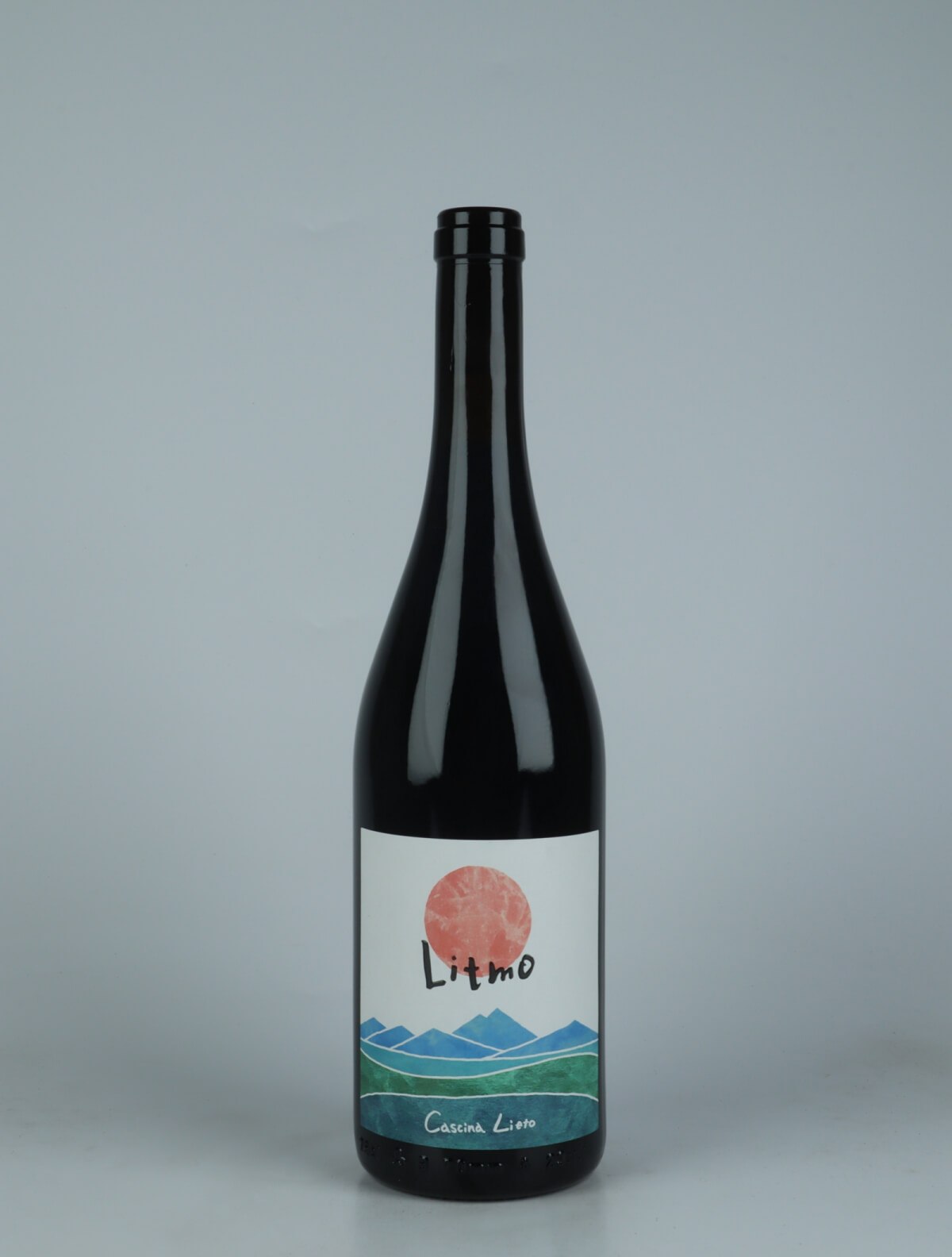 A bottle 2022 Rosso Litmo Red wine from Cascina Lieto, Piedmont in Italy
