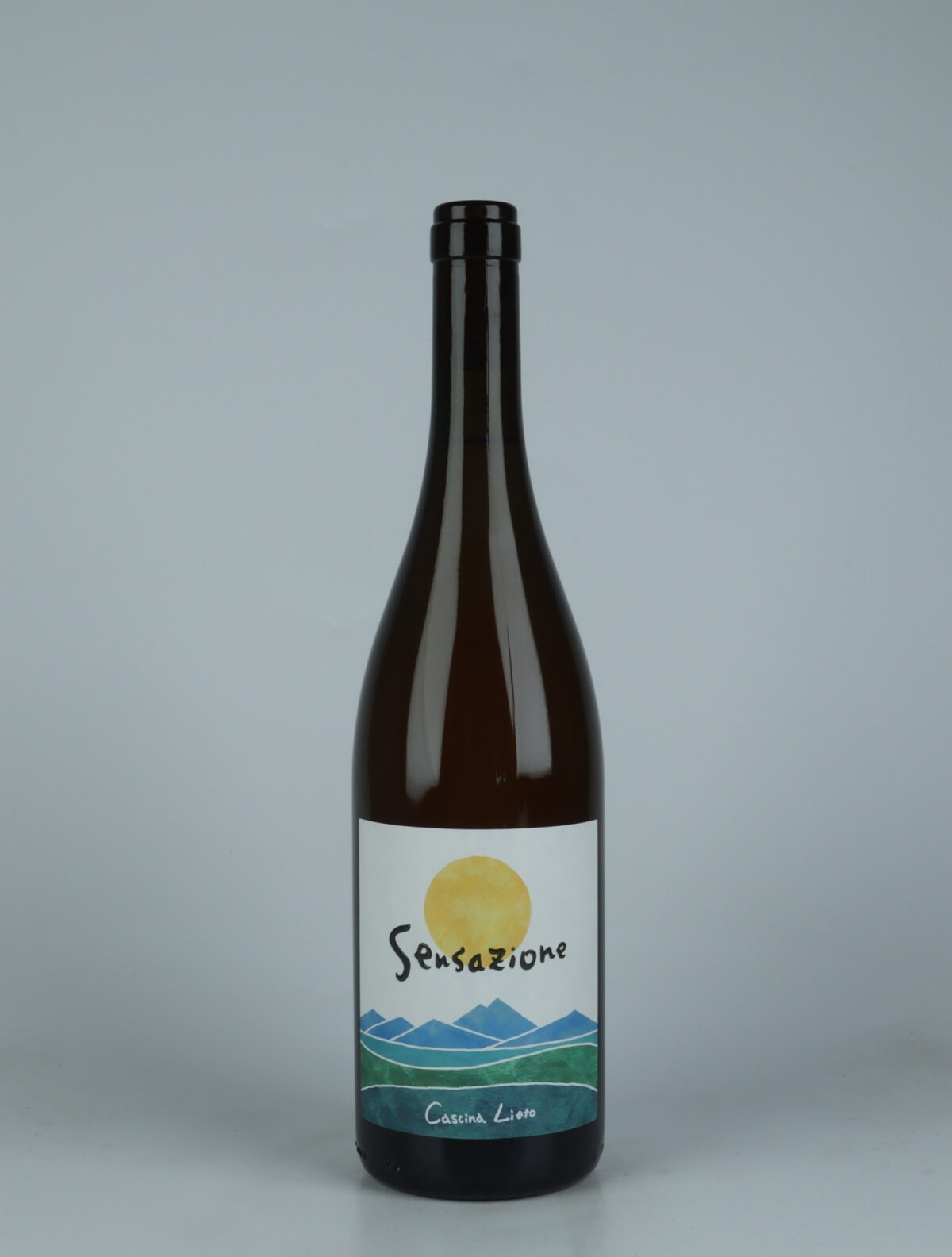 A bottle 2022 Bianco Sensazione Orange wine from Cascina Lieto, Piedmont in Italy