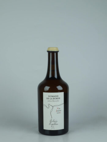 A bottle 2016 Vin Jaune White wine from Domaine de la Borde, Jura in France