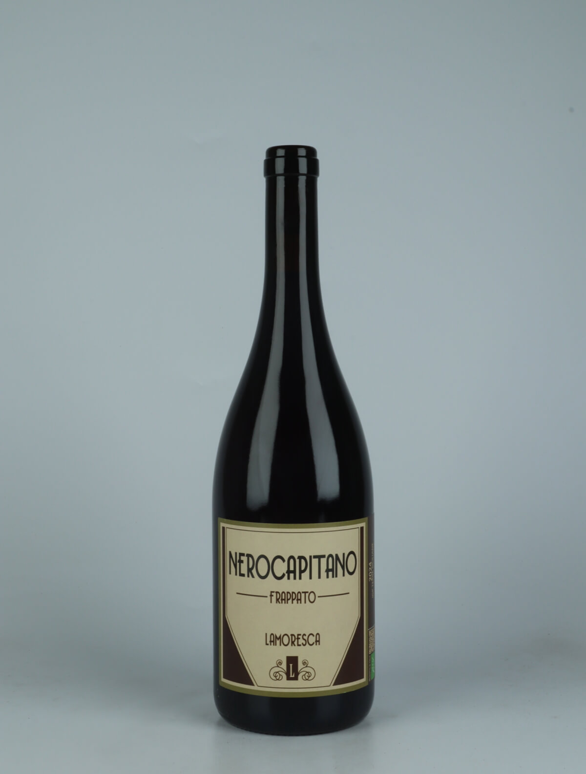 A bottle 2024 Nerocapitano Red wine from Lamoresca, Sicily in Italy