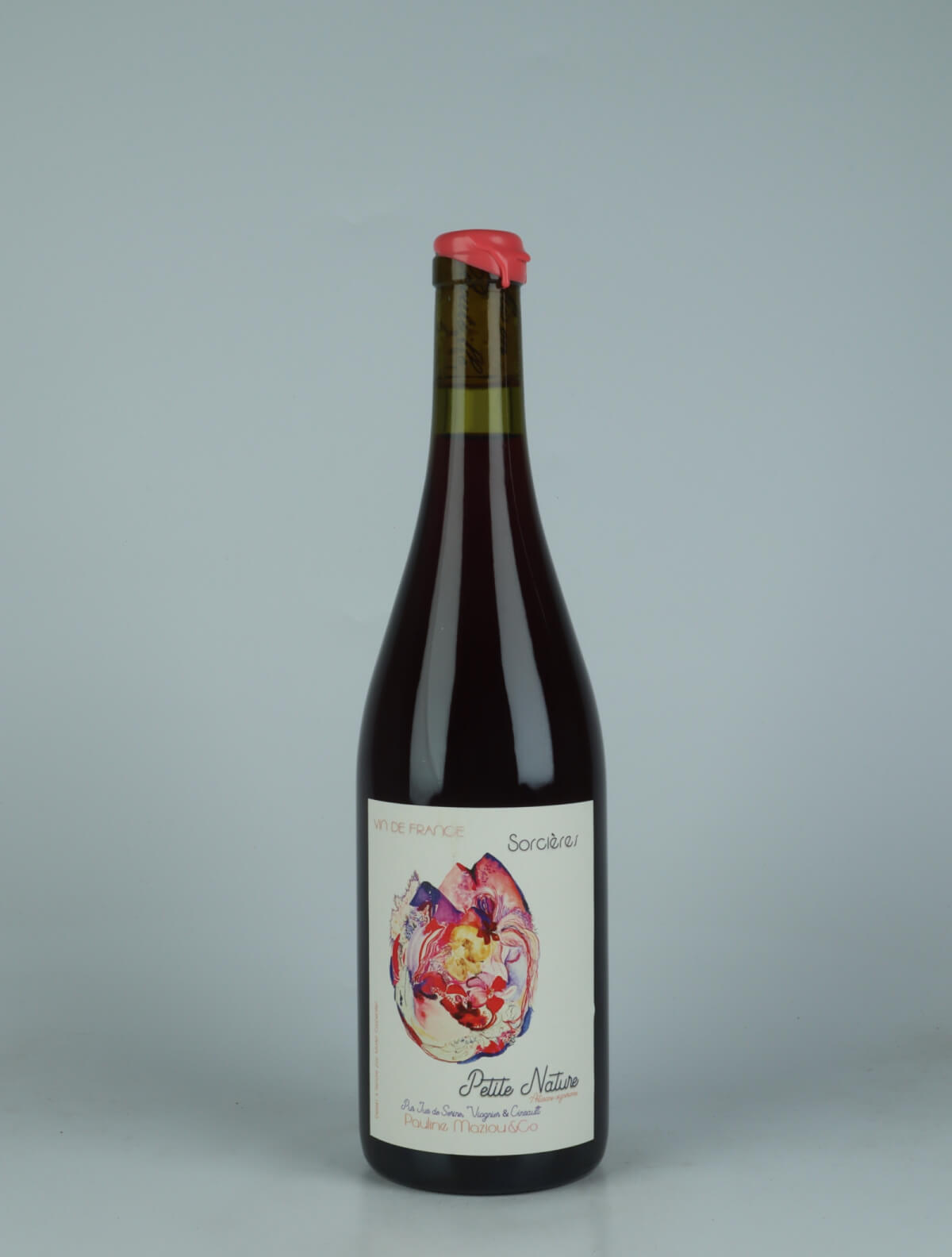 A bottle 2024 Sorcières Red wine from Petite Nature, Ardèche in France
