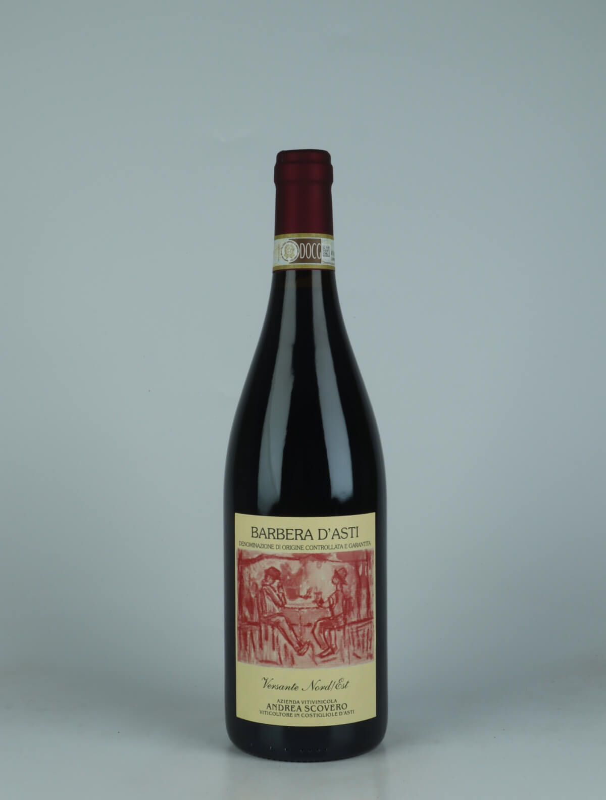 A bottle 2022 Barbera d'Asti - Vigna Nord-Est Rødvin from Andrea Scovero, Piemonte in Italien