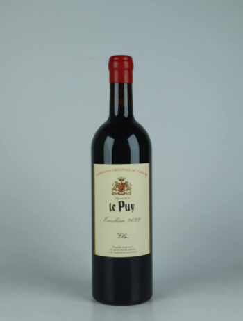 A bottle 2022 Emilien Red wine from Château le Puy, Bordeaux in France