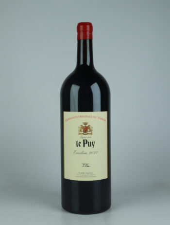 A bottle 2022 Emilien - Magnum Red wine from Château le Puy, Bordeaux in France