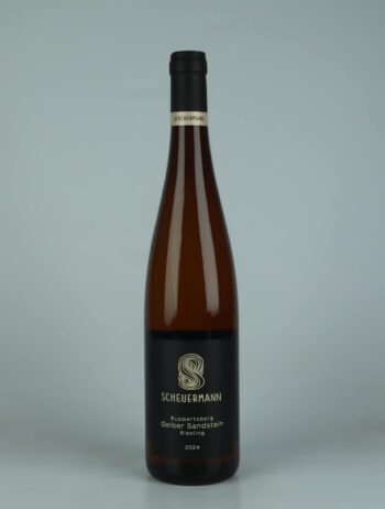 A bottle 2024 Riesling Gelber Sandstein White wine from Weingut Scheuermann, Pfalz in Germany