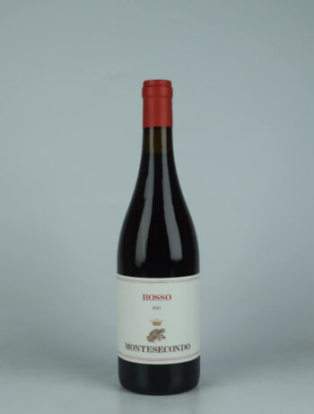 A bottle 2024 Rosso - Sangiovese Red wine from Montesecondo, Tuscany in Italy