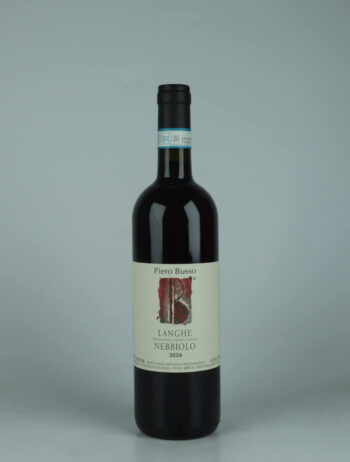 A bottle 2024 Langhe Nebbiolo Red wine from Piero Busso, Piedmont in Italy