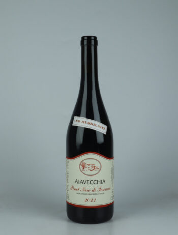 A bottle 2022 Pinot Nero Red wine from Aia Vecchia, Tuscany in Italy
