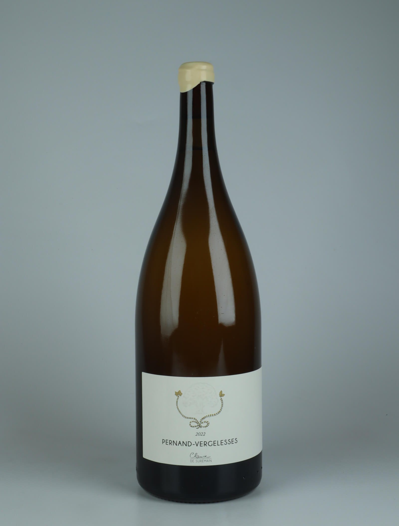 A bottle 2022 Pernand-Vergelesses - Magnum White wine from Clarisse de Suremain, Burgundy in France