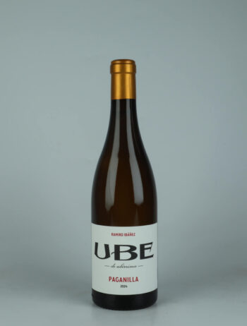 A bottle 2024 UBE Paganilla White wine from Bodegas Cota 45, Andalucia in Spain