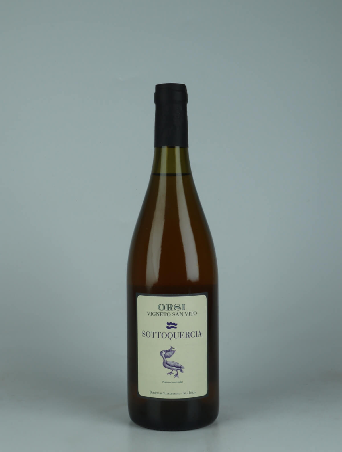 A bottle 2024 Sottoquercia Hvidvin from Orsi - San Vito, Emilia-Romagna in Italien