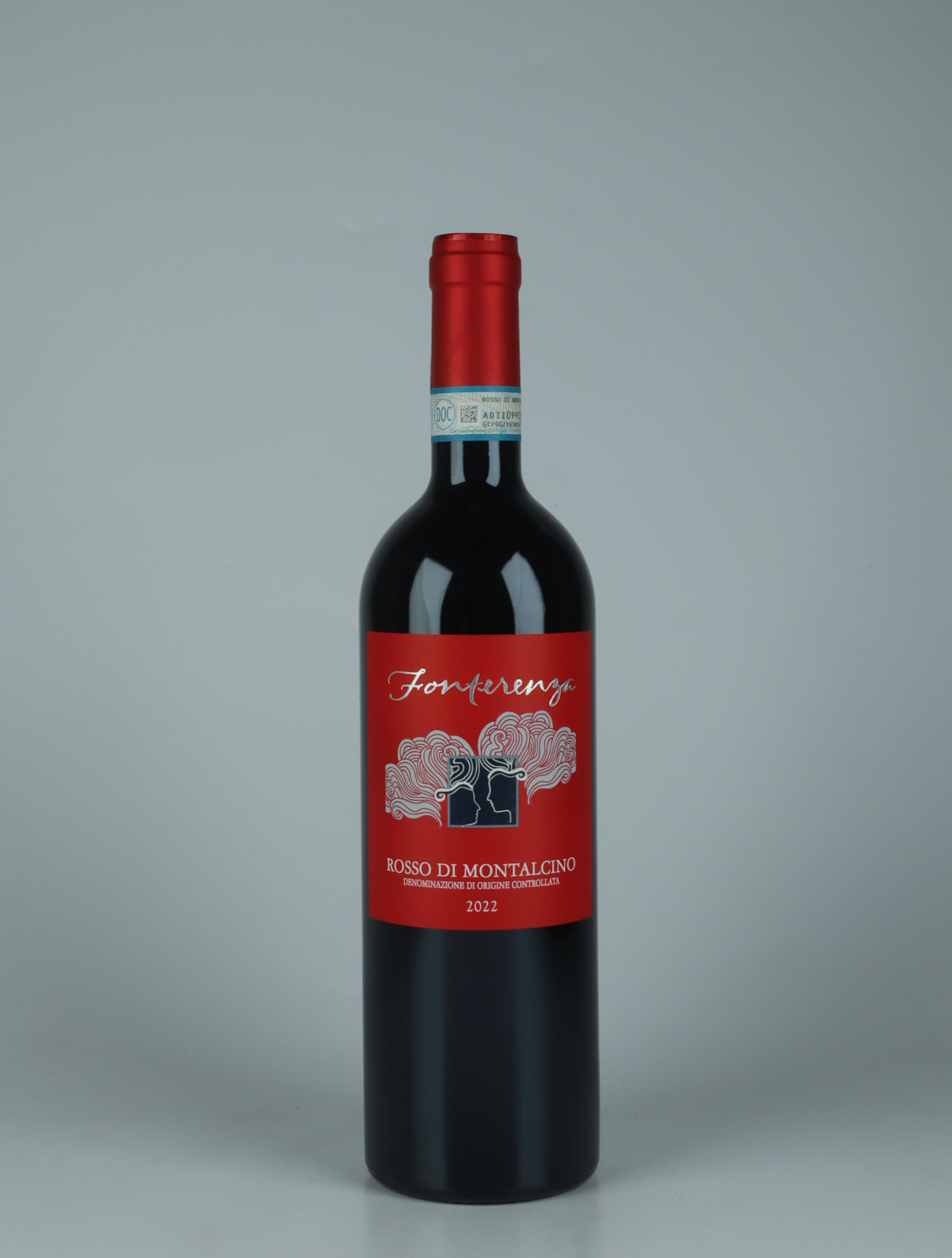 A bottle 2018 Brunello di Montalcino Red wine from Fonterenza, Tuscany in Italy
