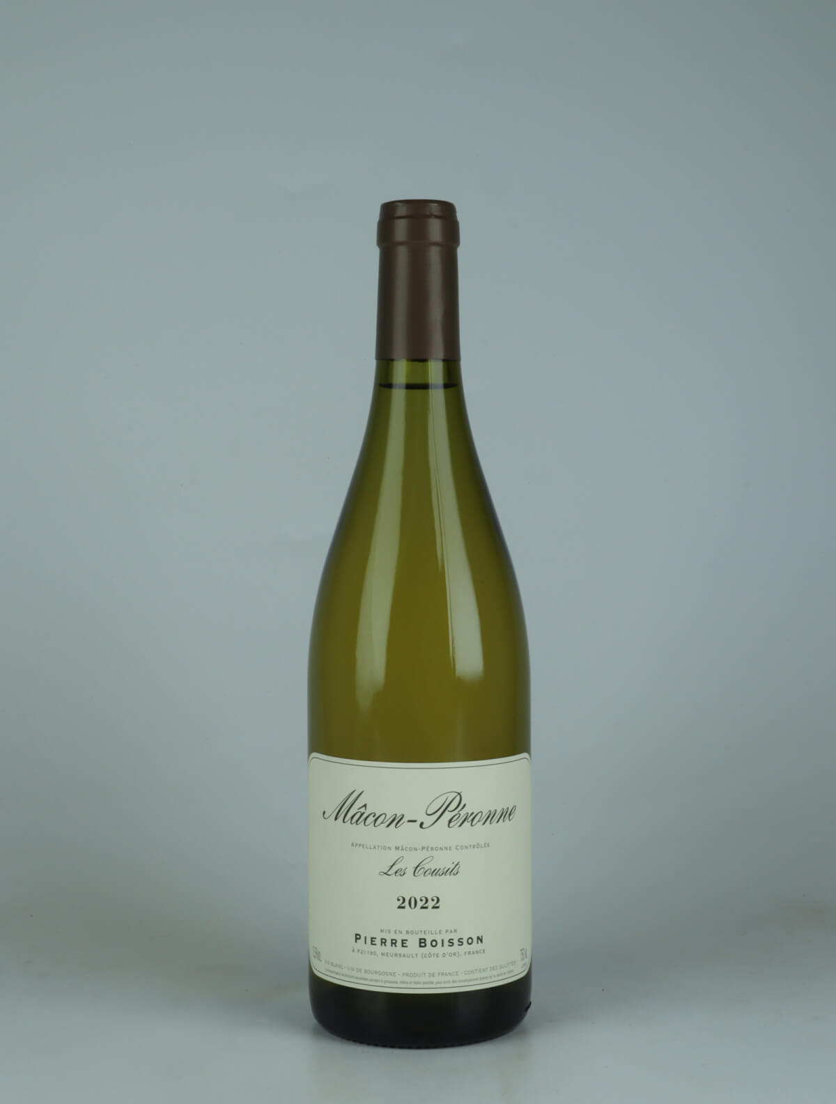 A bottle 2022 Mâcon-Péronne - Les Cousits - Pierre Boisson White wine from Boisson, Burgundy in France