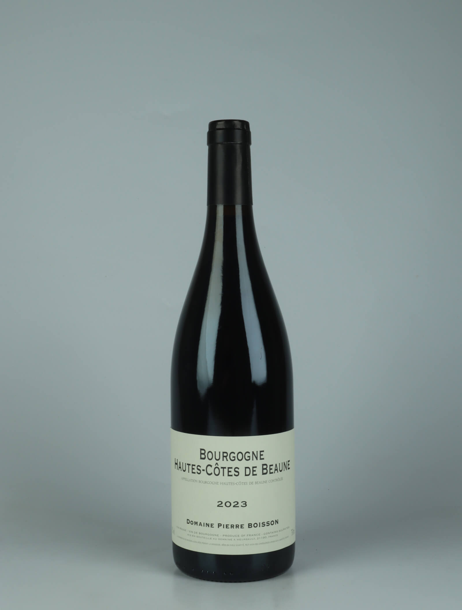 A bottle 2023 Hautes-Côtes de Beaune Rouge - Domaine Pierre Boisson Red wine from Boisson, Burgundy in France