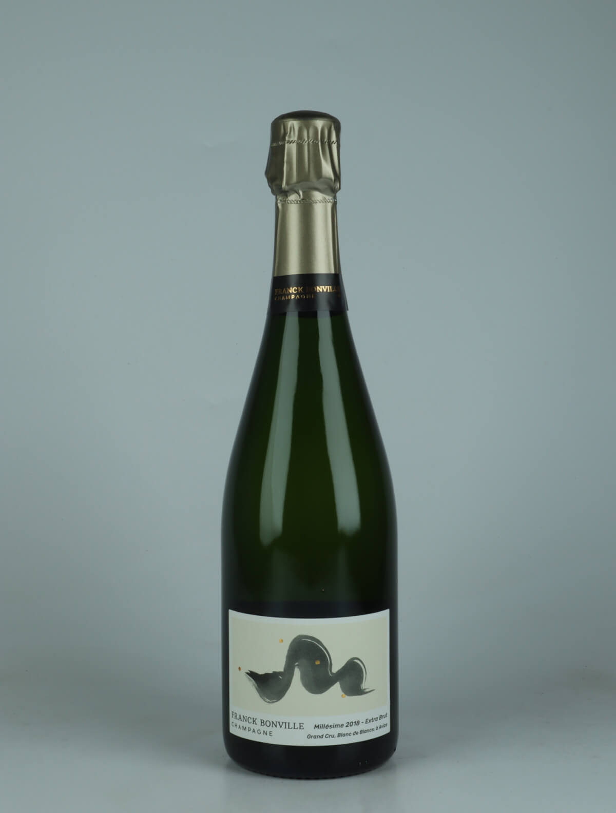 A bottle 2018 Extra Brut - Grand Cru - Blanc de Blancs Mousserende from Franck Bonville, Champagne in Frankrig