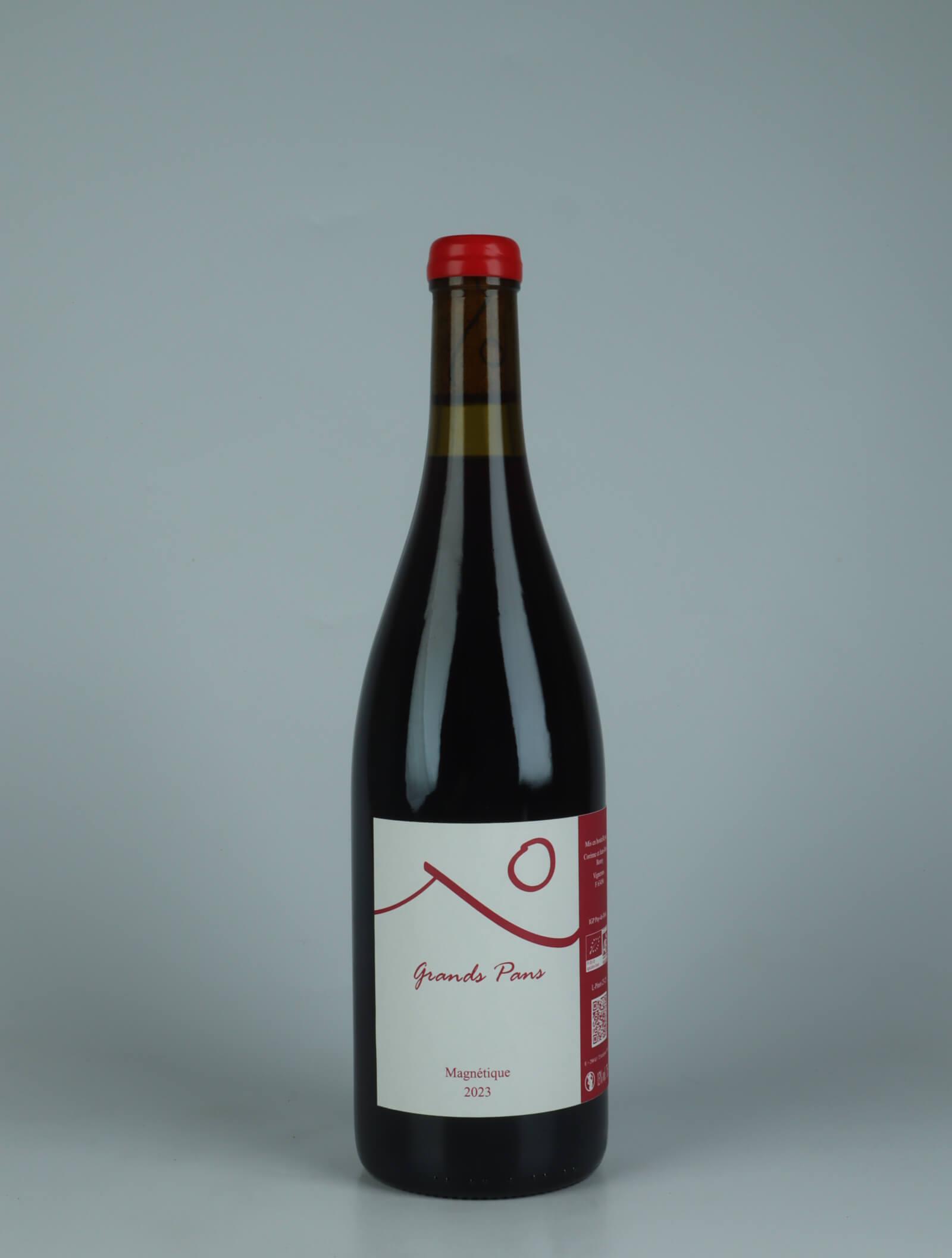A bottle 2023 Magnetique - Élevage Fût Red wine from Domaine des Grands Pans, Auvergne in France