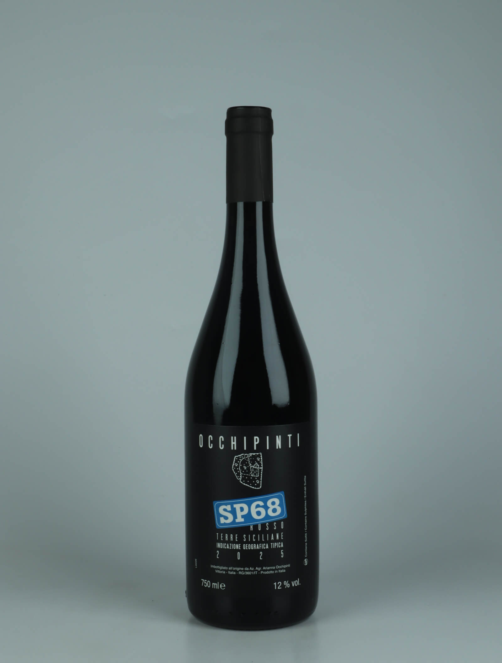 A bottle 2025 SP68 Rosso Red wine from Arianna Occhipinti, Sicily in Italy