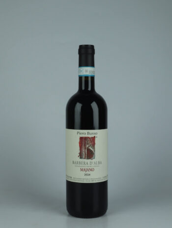 A bottle 2024 Barbera d'Alba - Majano Red wine from Piero Busso, Piedmont in Italy