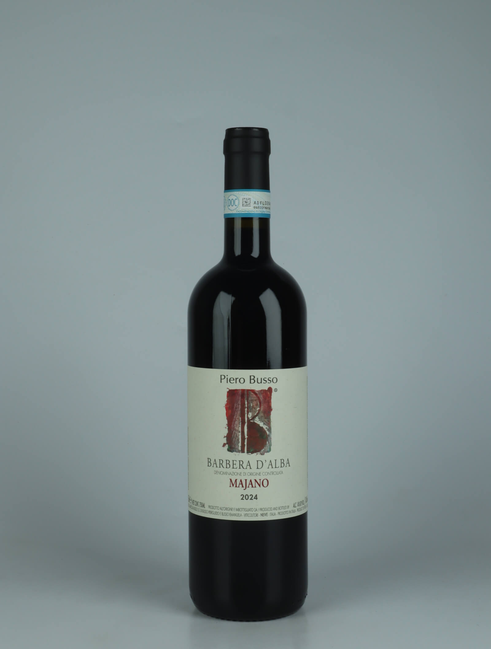 A bottle 2024 Barbera d'Alba - Majano Rødvin from Piero Busso, Piemonte in Italien