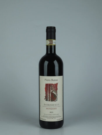 A bottle 2023 Barbaresco Mondino Red wine from Piero Busso, Piedmont in Italy