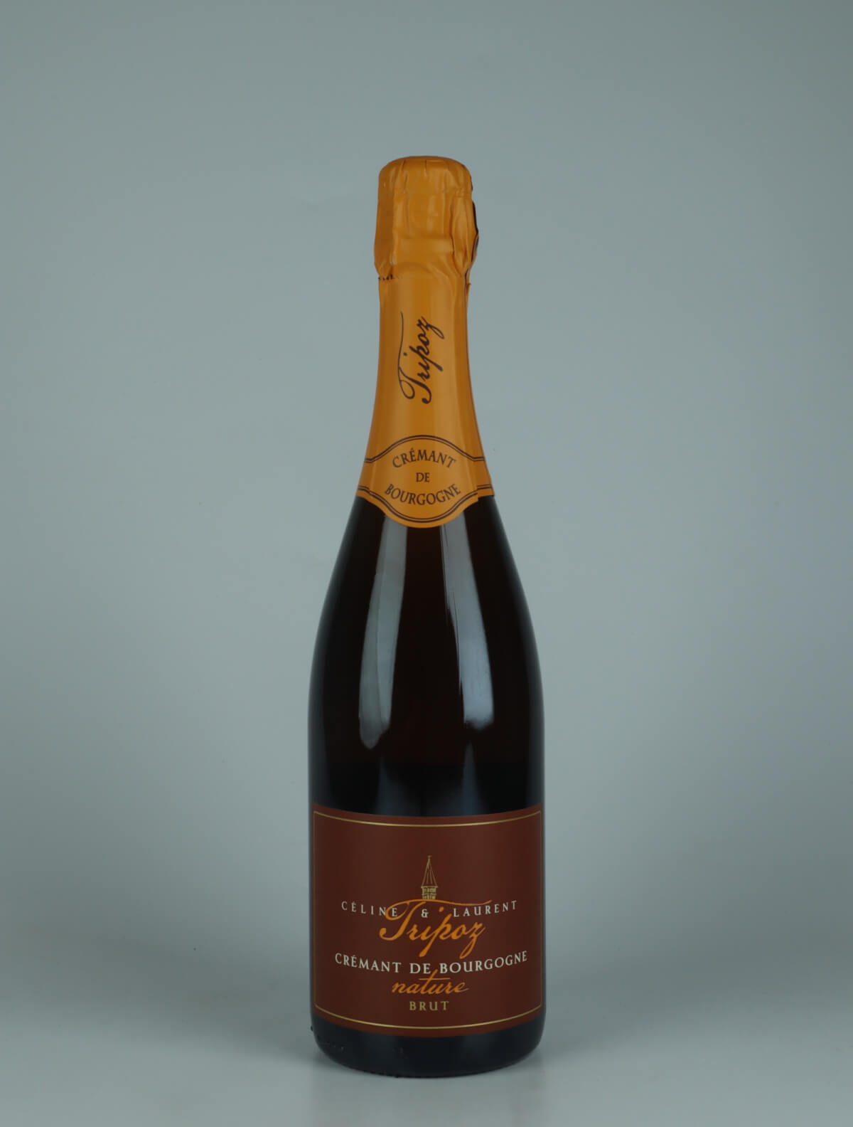 A bottle N.V. Crémant de Bourgogne - Nature Sparkling from Céline &amp; Laurent Tripoz, Burgundy in France