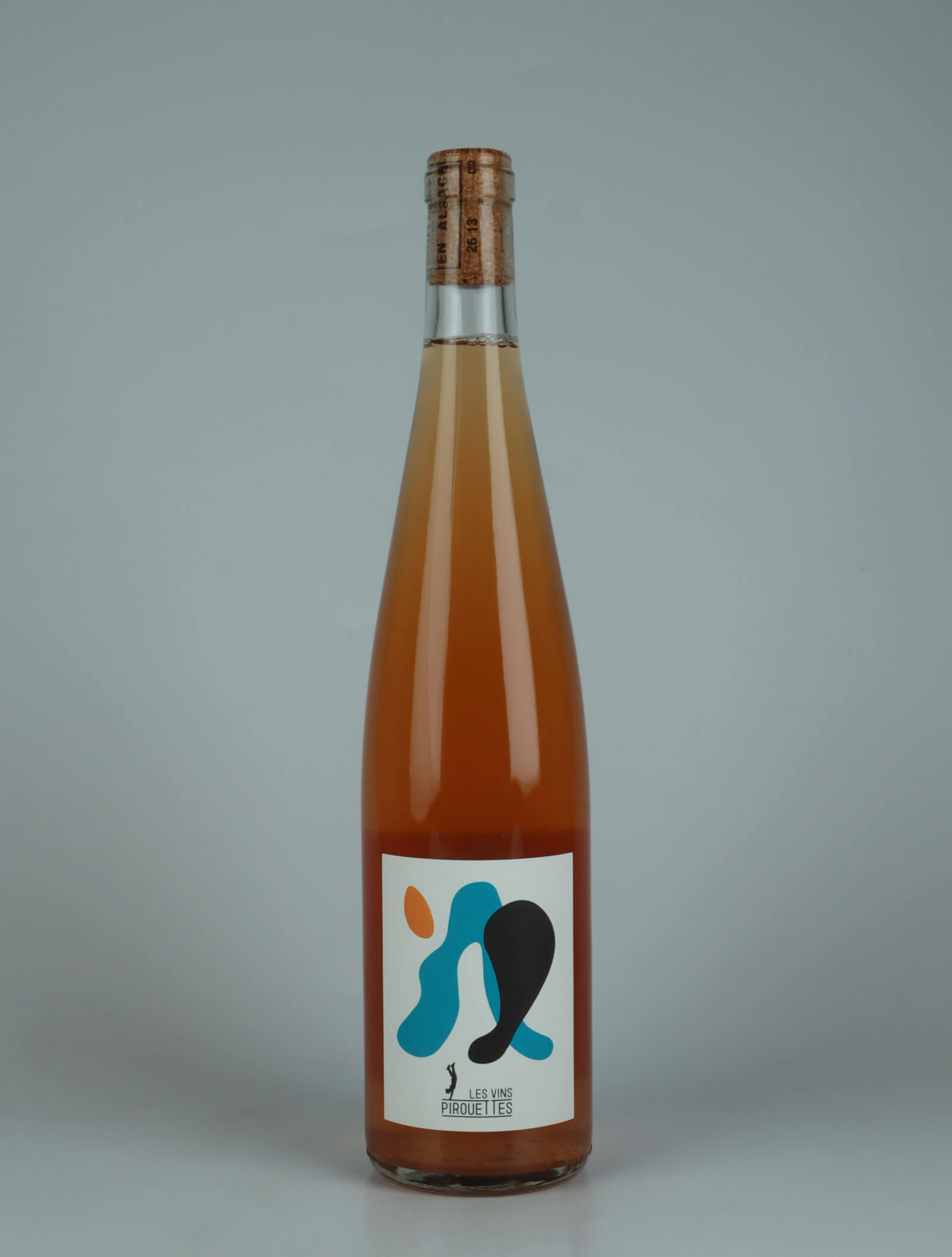 A bottle 2025 Eros Orange wine from Les Vins Pirouettes, Alsace in France