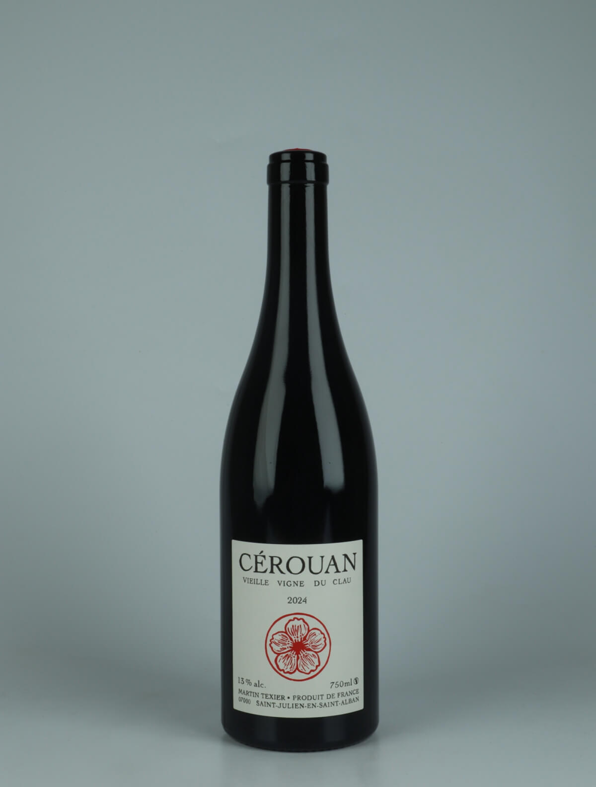 A bottle 2024 Cérouan - Vieille Vigne du Clau Rødvin from Martin Texier, Rhône in Frankrig