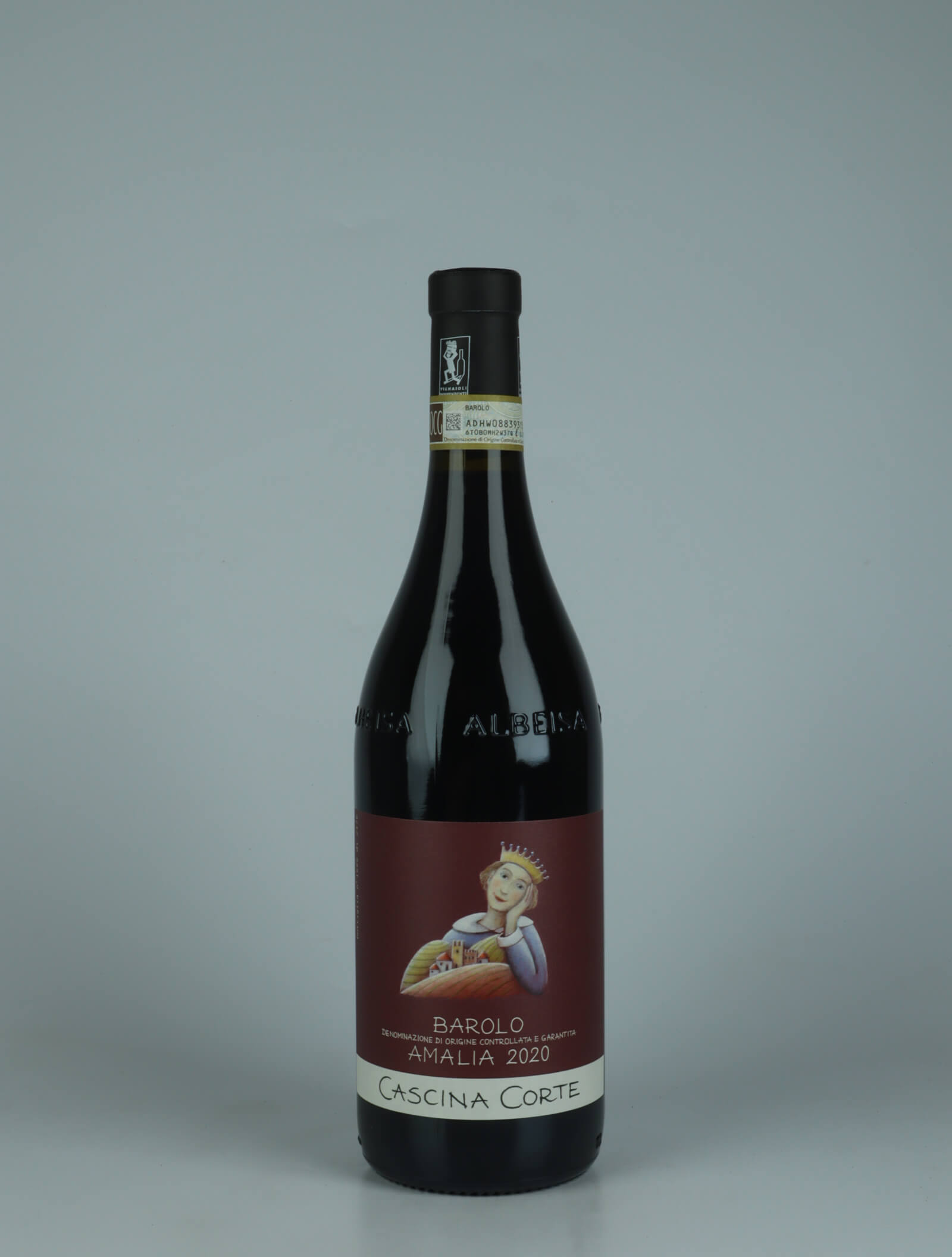 A bottle 2020 Barolo - Amalia Rødvin from Cascina Corte, Piemonte in Italien