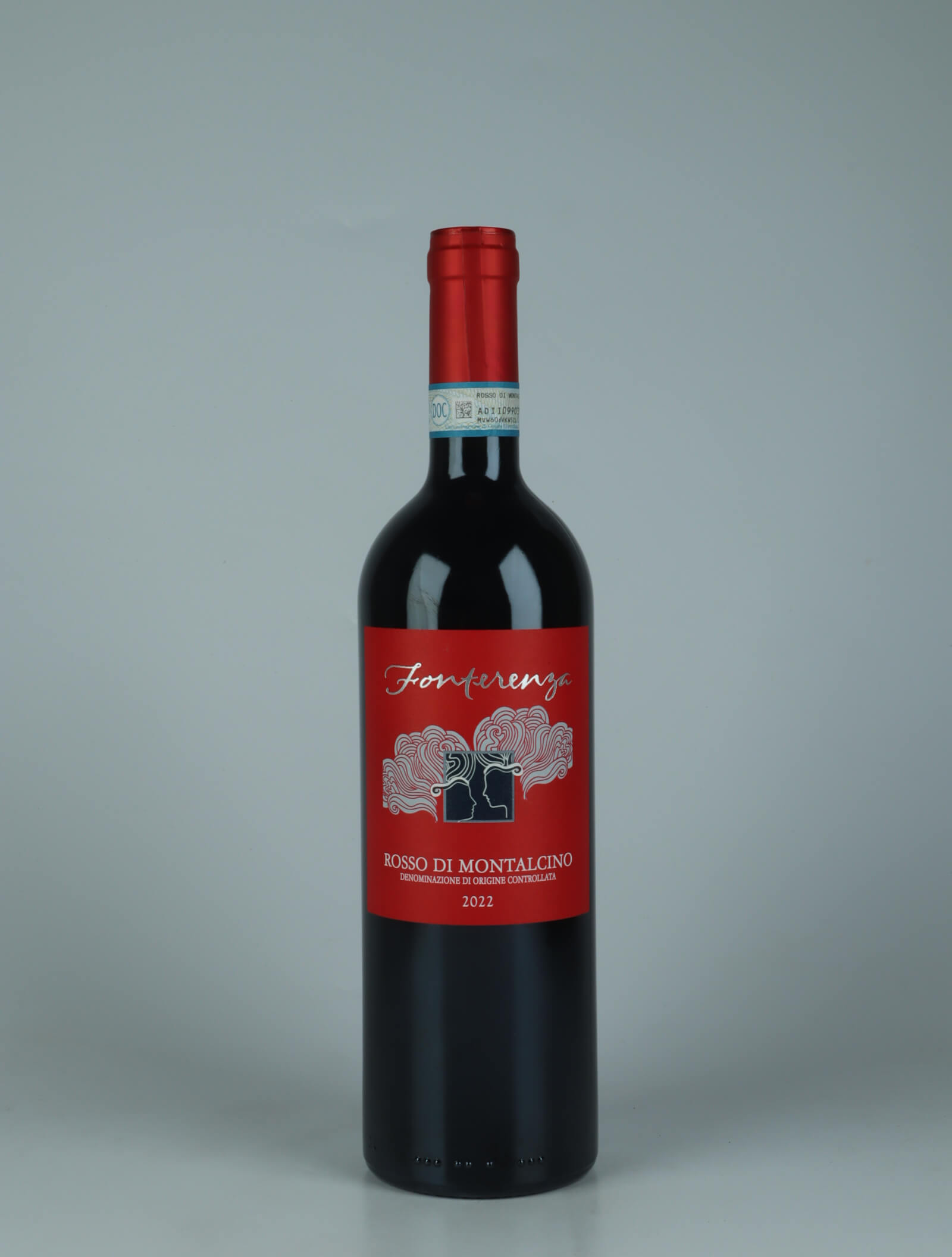 A bottle 2022 Rosso di Montalcino Rødvin from Fonterenza, Toscana in Italien