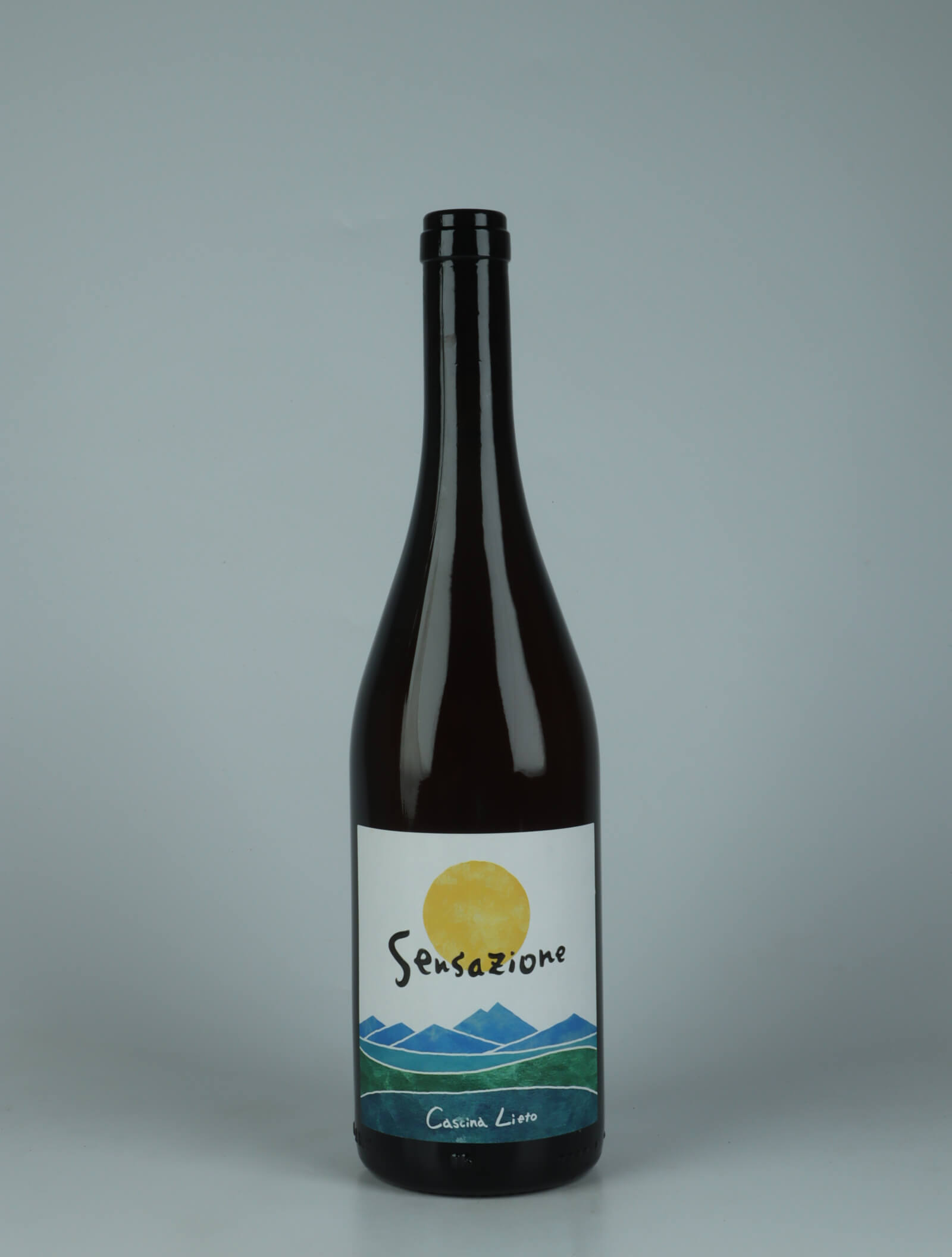 A bottle 2023 Bianco Sensazione Orange wine from Cascina Lieto, Piedmont in Italy