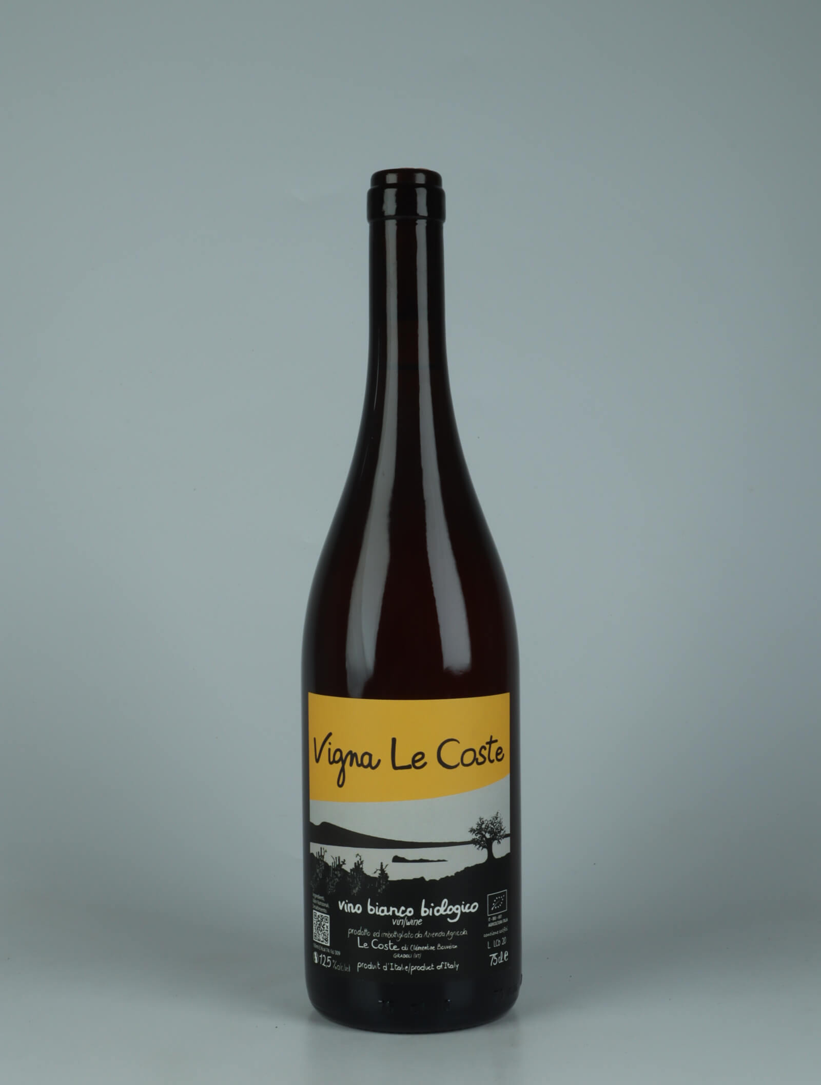 A bottle 2020 Vigna Le Coste Bianco Orange wine from Le Coste, Lazio in Italy