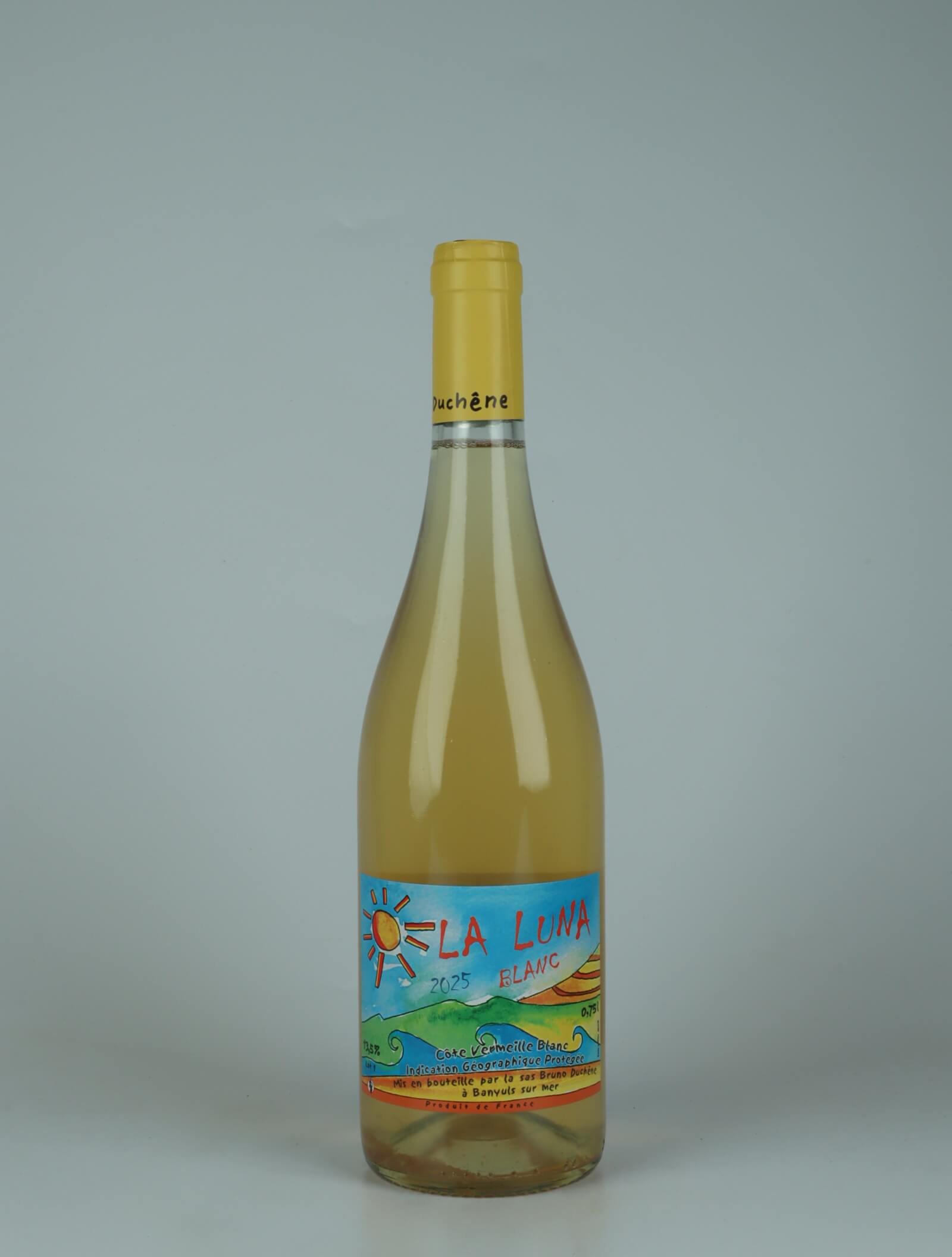 A bottle 2025 La Luna Blanc Hvidvin from Bruno Duchêne, Roussillon in Frankrig