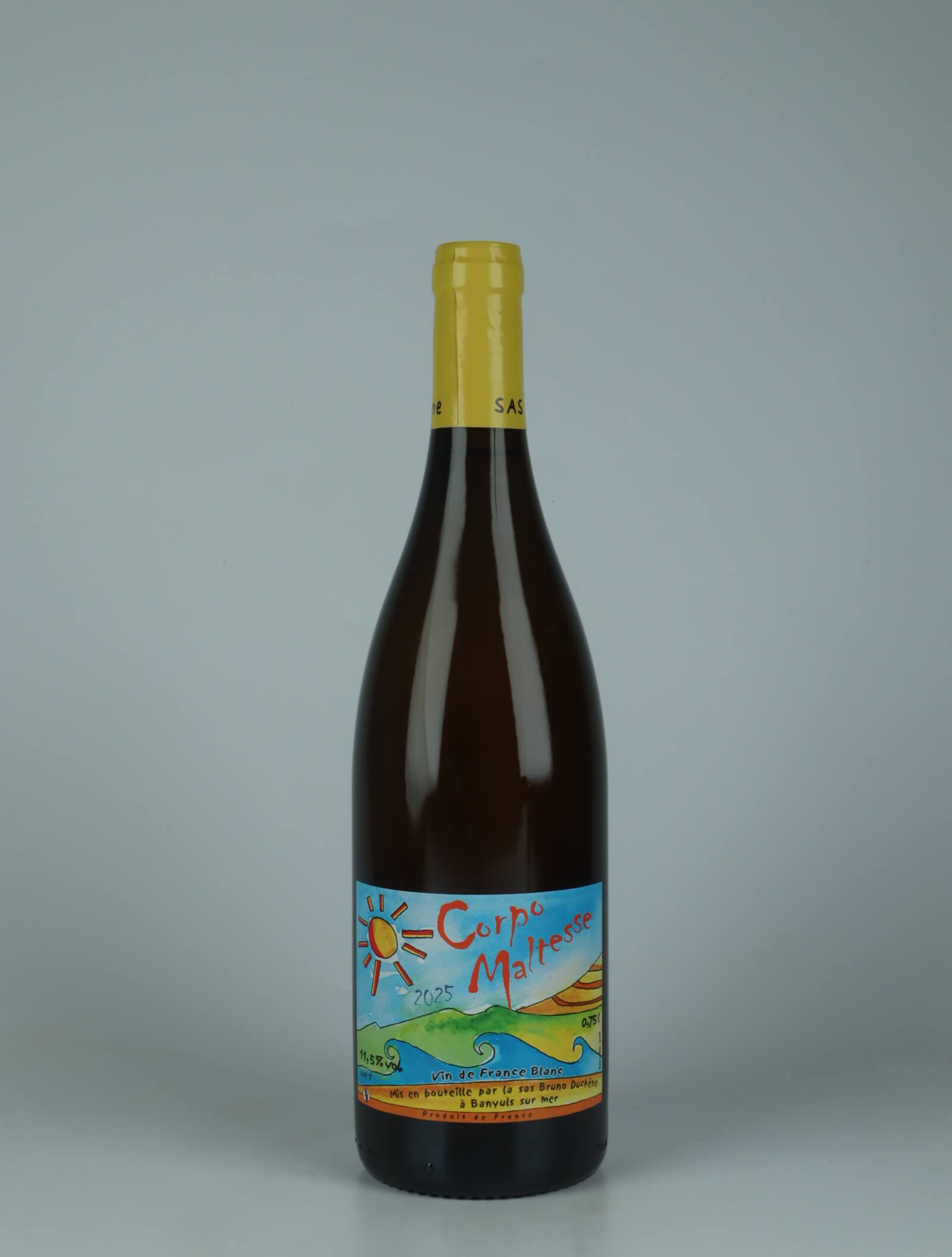 A bottle 2025 Corpo Maltesse Blanc Hvidvin from Bruno Duchêne, Roussillon in Frankrig