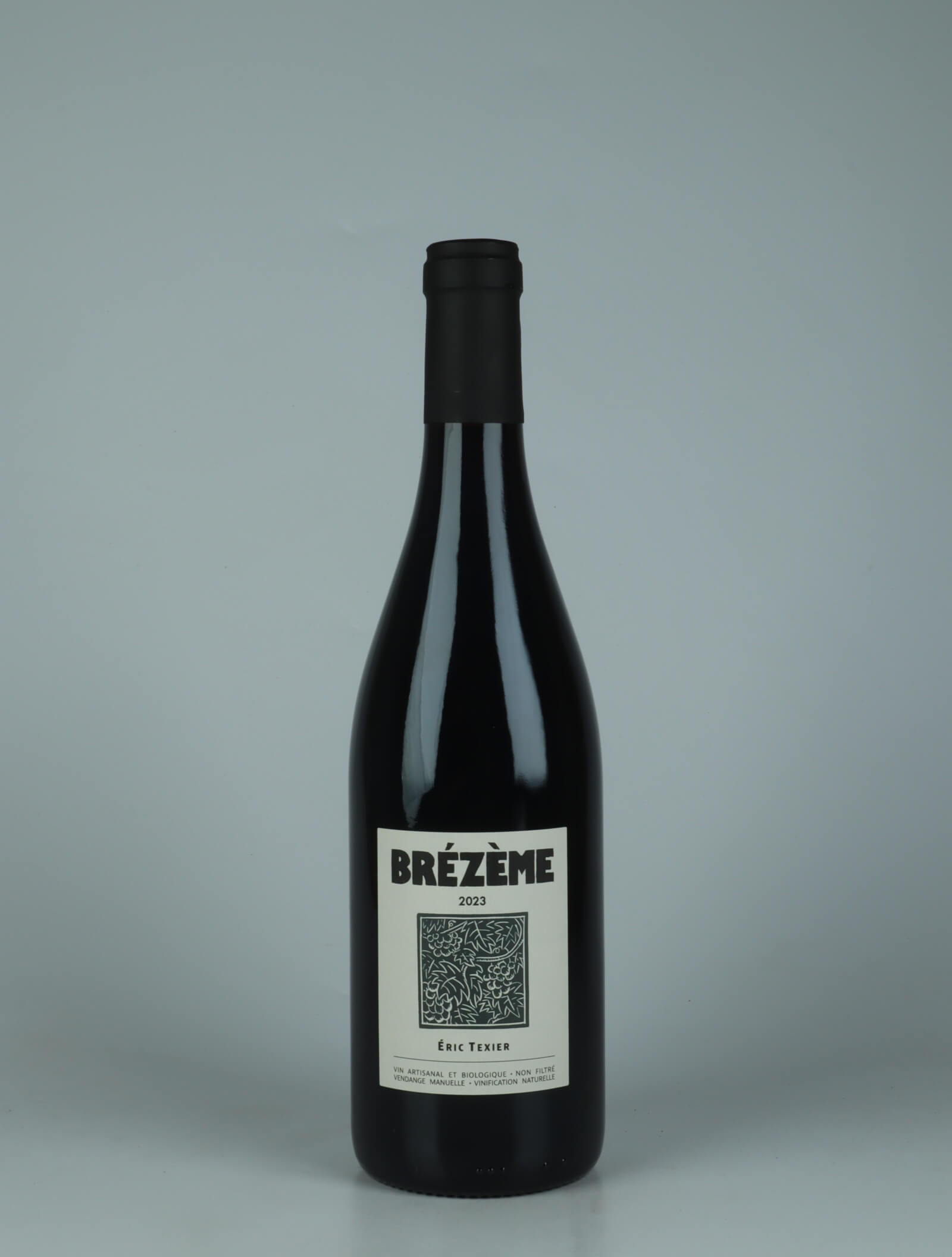 A bottle 2023 Brézème Red wine from Eric Texier, Rhône in France