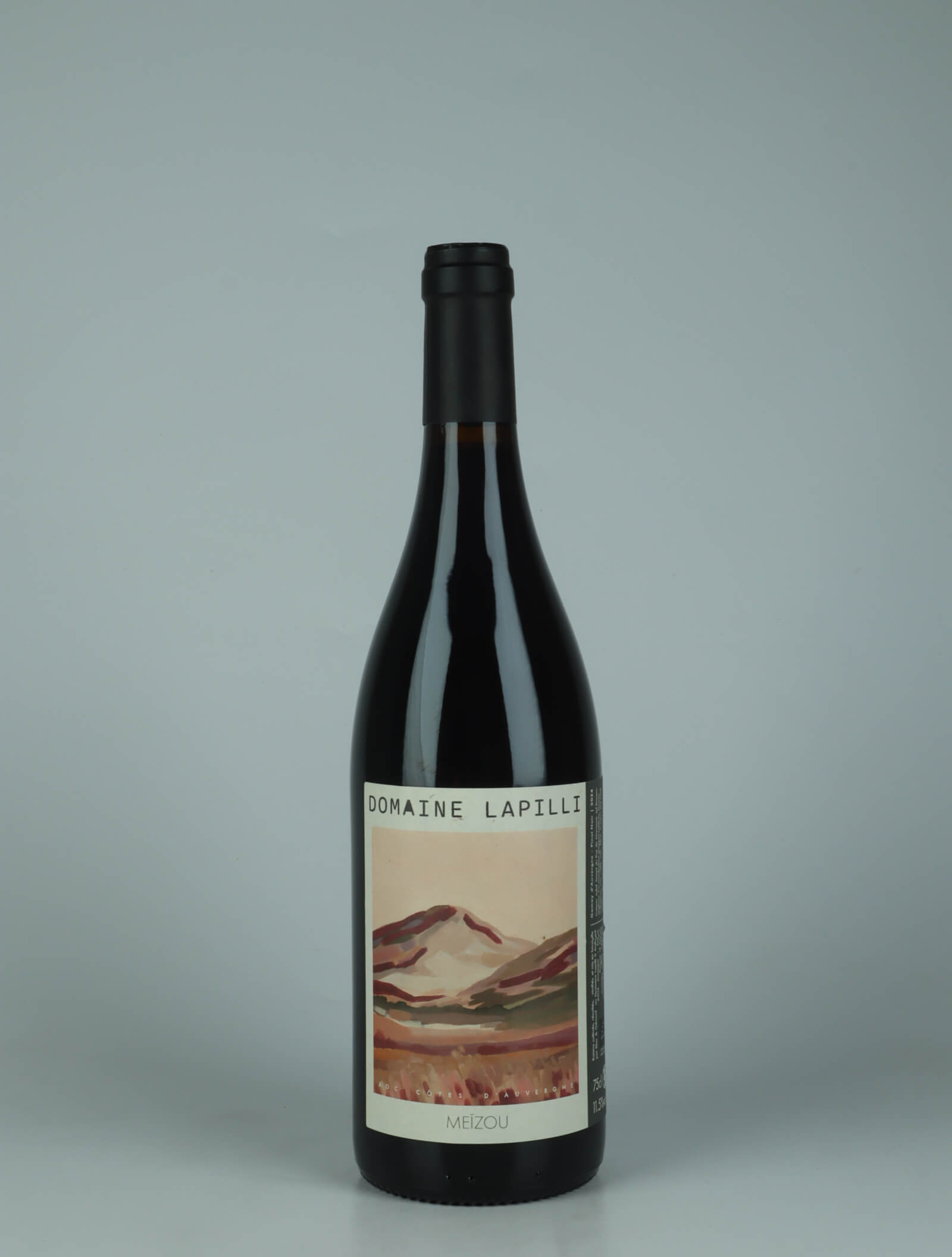 A bottle 2024 Meïzou Red wine from Domaine Lapilli, Auvergne in France
