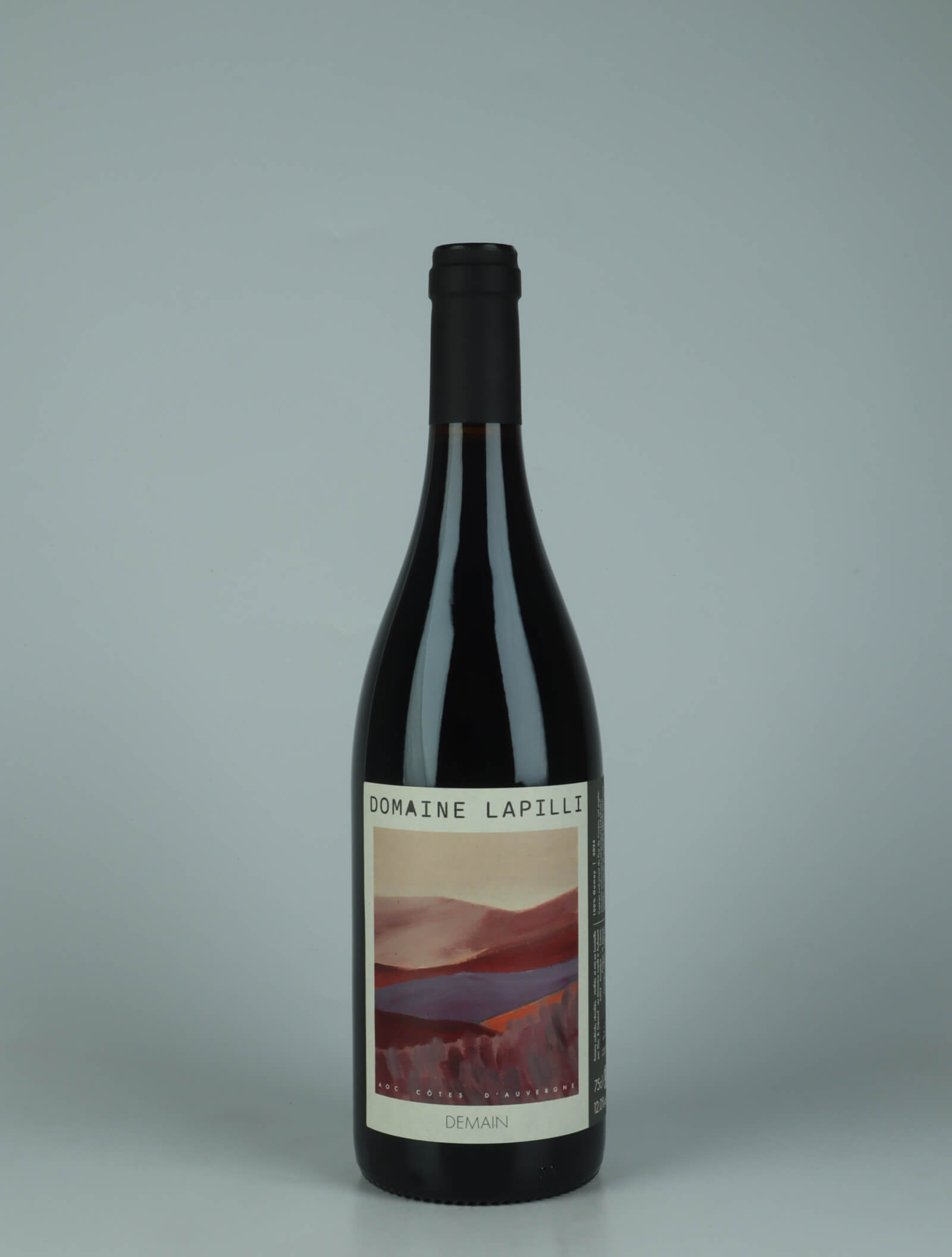 A bottle 2024 Demain Red wine from Domaine Lapilli, Auvergne in France