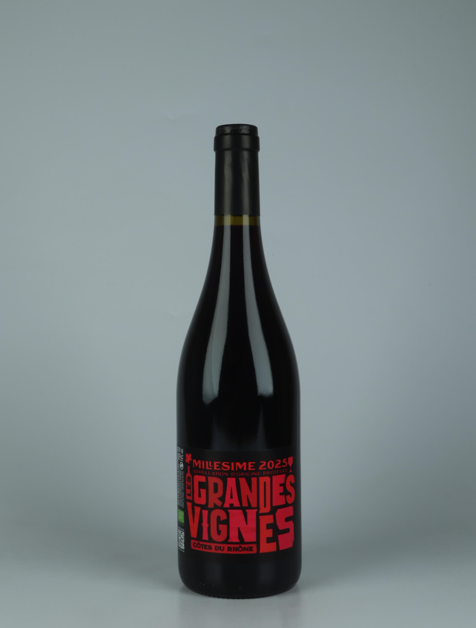 A bottle 2025 Côtes du Rhône - Les Grandes Vignes Red wine from Les Vignerons d’Estézargues, Rhône in France