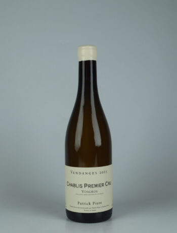 A bottle 2025 Chablis 1. Cru - Vosgros White wine from Patrick Piuze, Burgundy in France