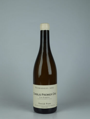 A bottle 2025 Chablis 1. Cru - Les Forêts White wine from Patrick Piuze, Burgundy in France