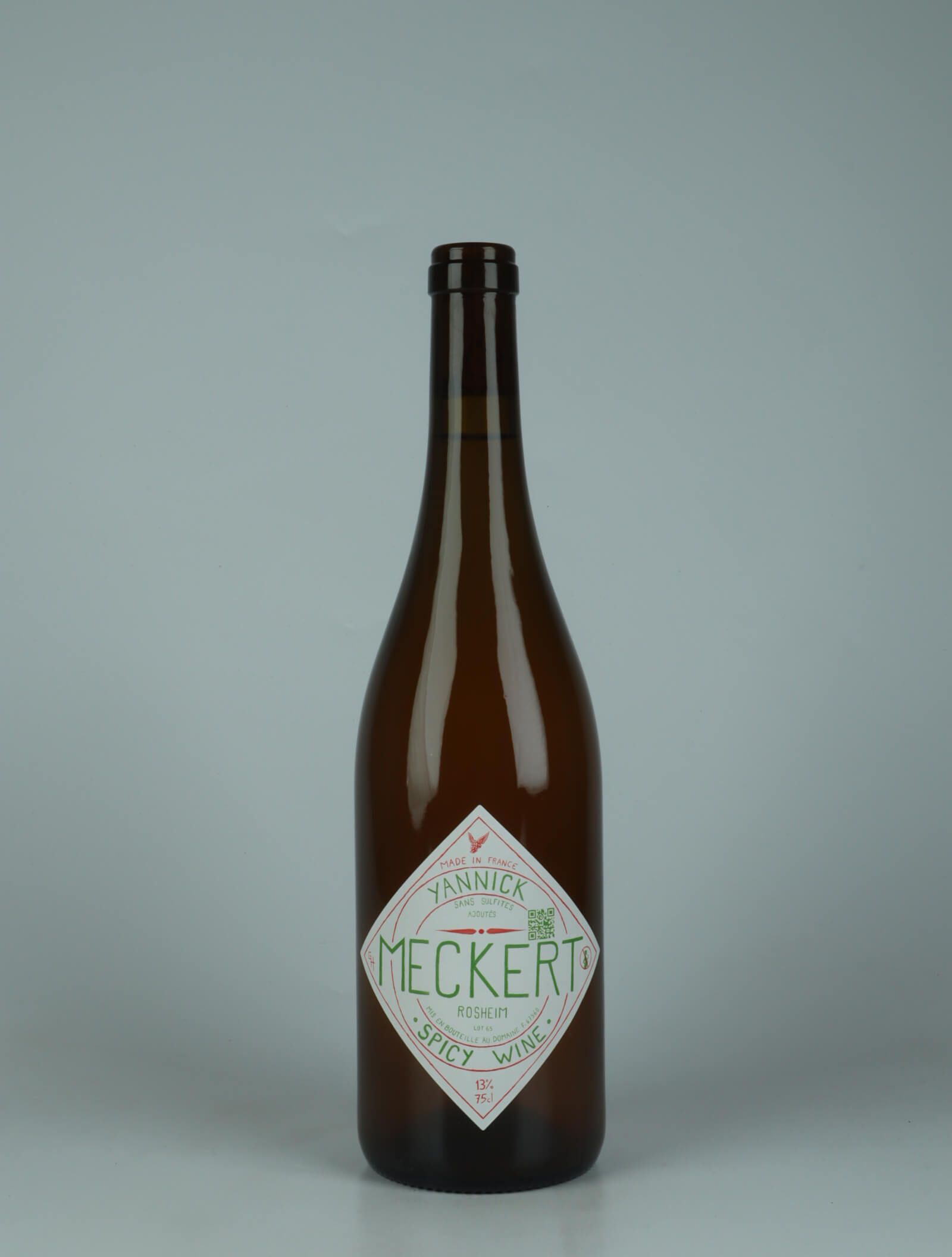 A bottle N.V. (23/24/25) Spicy Orange wine from Yannick Meckert, Alsace in France