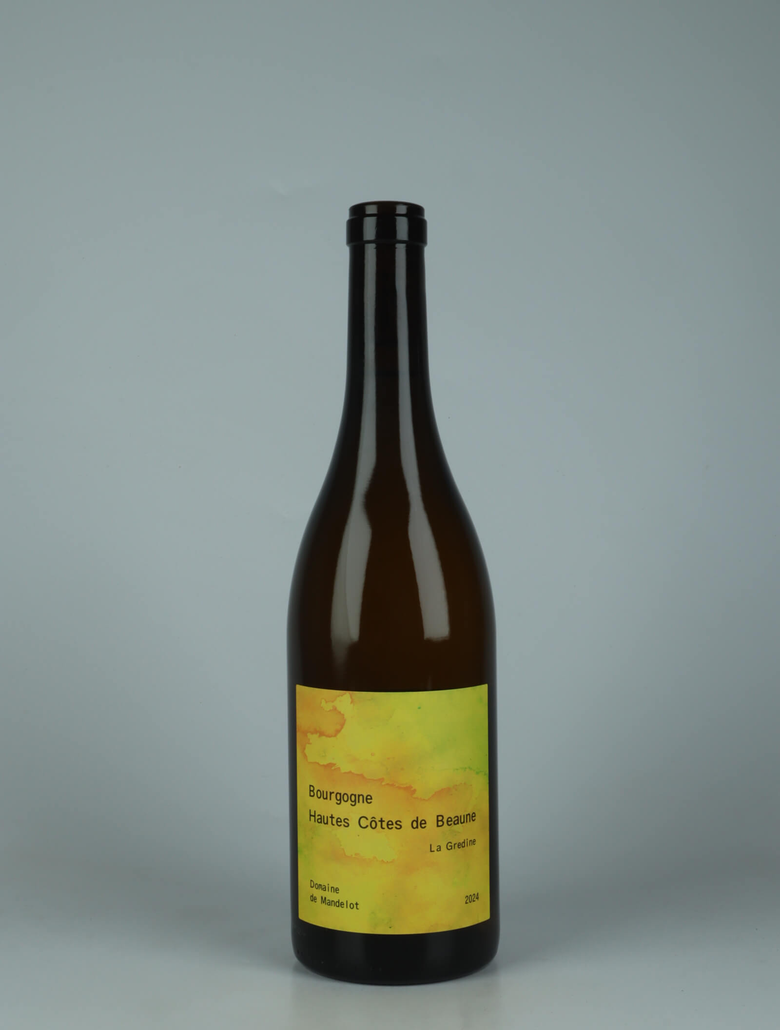 A bottle 2024 Hautes-Côtes de Beaune Blanc - La Gredine White wine from Domaine de Mandelot, Burgundy in France