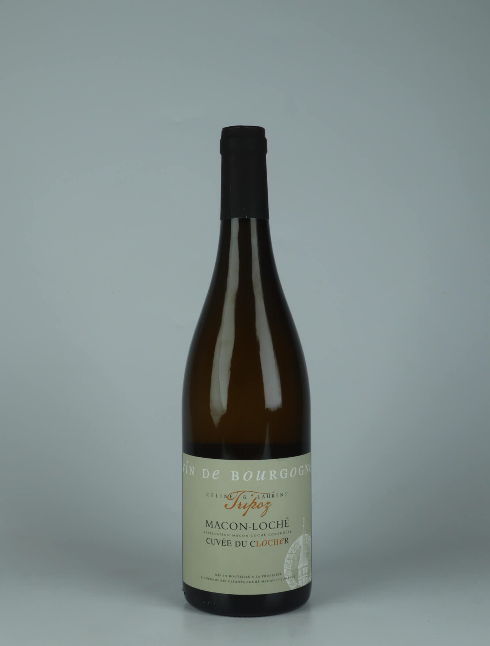 A bottle 2023 Mâcon-Loché - Cuvée du Clocher White wine from Céline & Laurent Tripoz, Burgundy in France