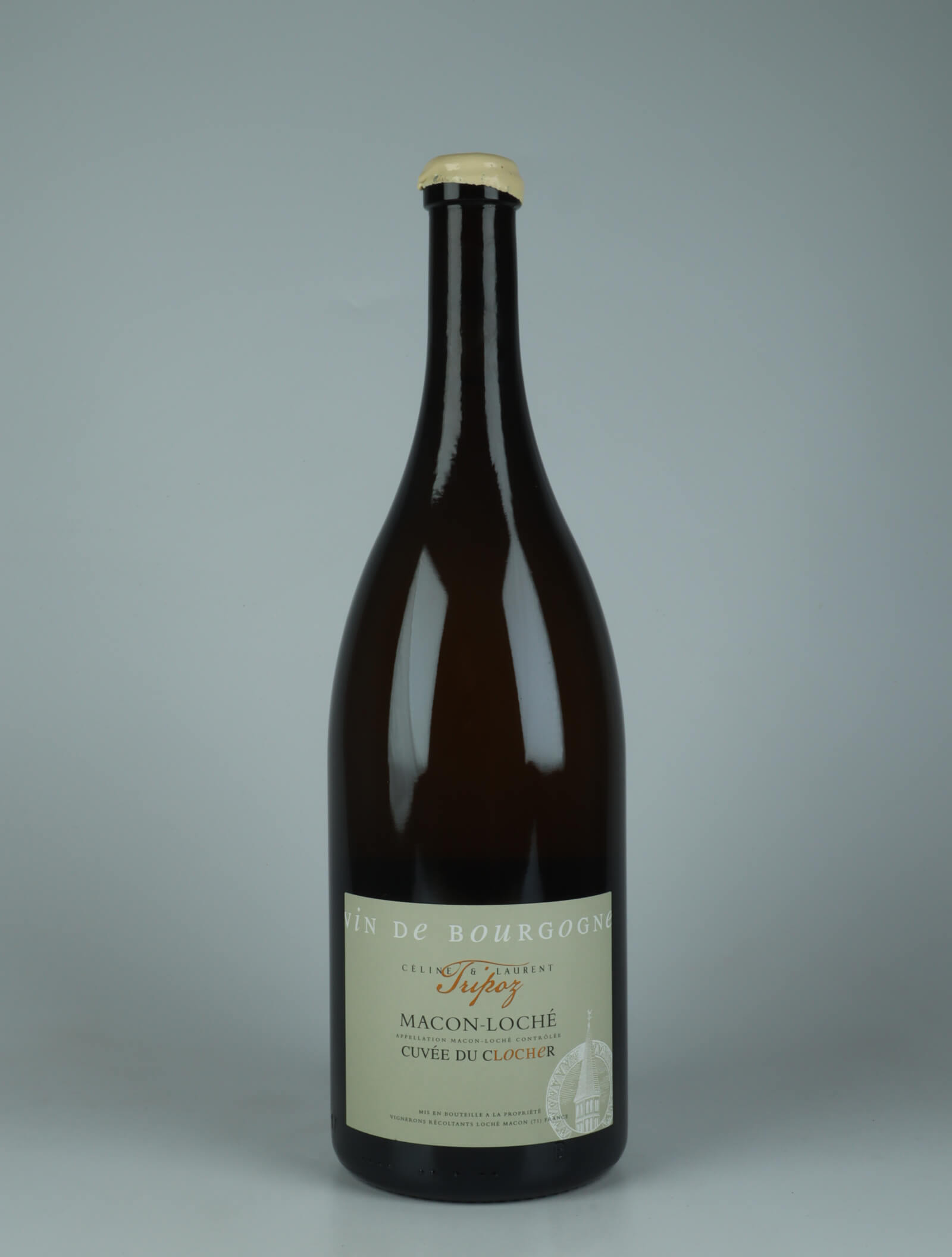A bottle 2023 Mâcon-Loché - Cuvée du Clocher - Magnum White wine from Céline & Laurent Tripoz, Burgundy in France