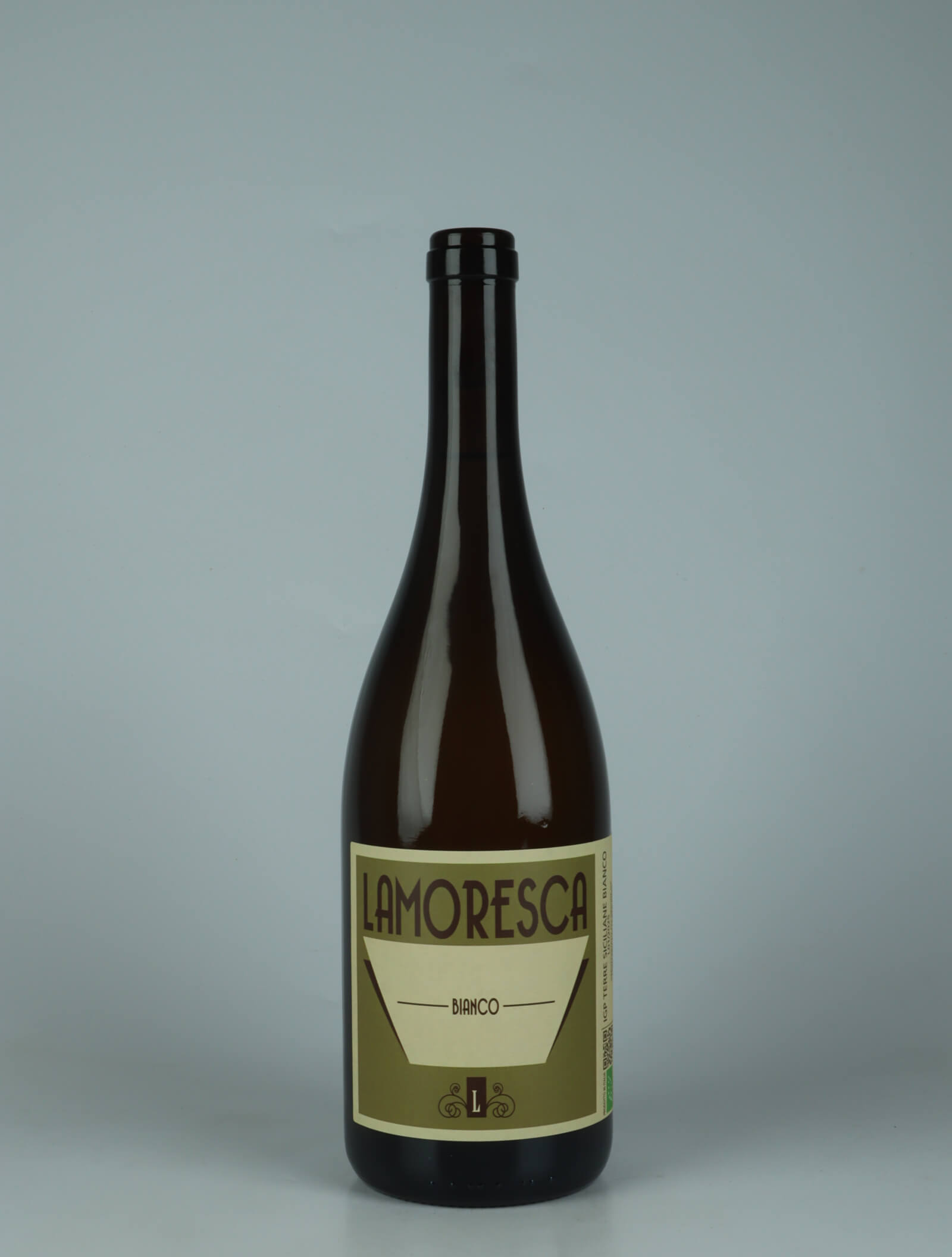 A bottle 2025 Bianco White wine from Lamoresca, Sicily in Italy