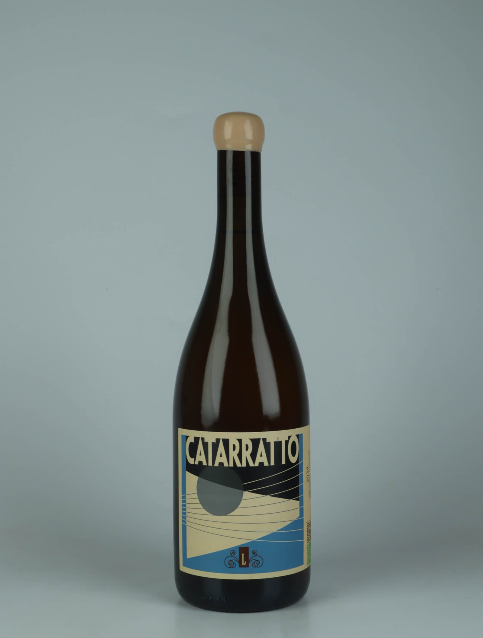 A bottle 2024 Cataratto White wine from Lamoresca, Sicily in Italy