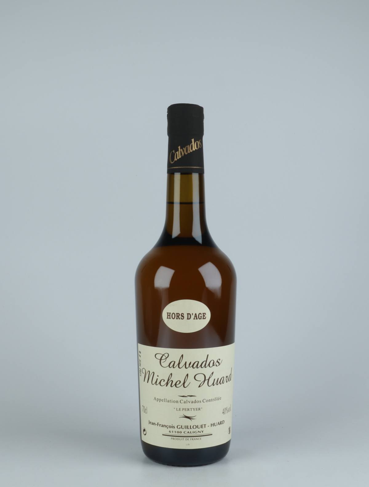 En flaske N.V. Hors d'Age Calvados Spiritus fra Michel Huard, Normandiet i Frankrig